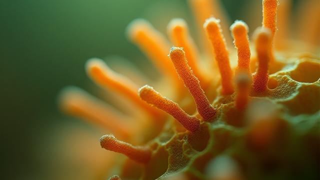 Microscopic view of gut bacteria, representing postbiotics and gut health